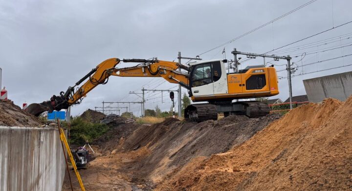 Liebherr 924, keerwanden zetten